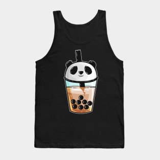 For Those Who Love Boba Tea With Pandas Tank Top